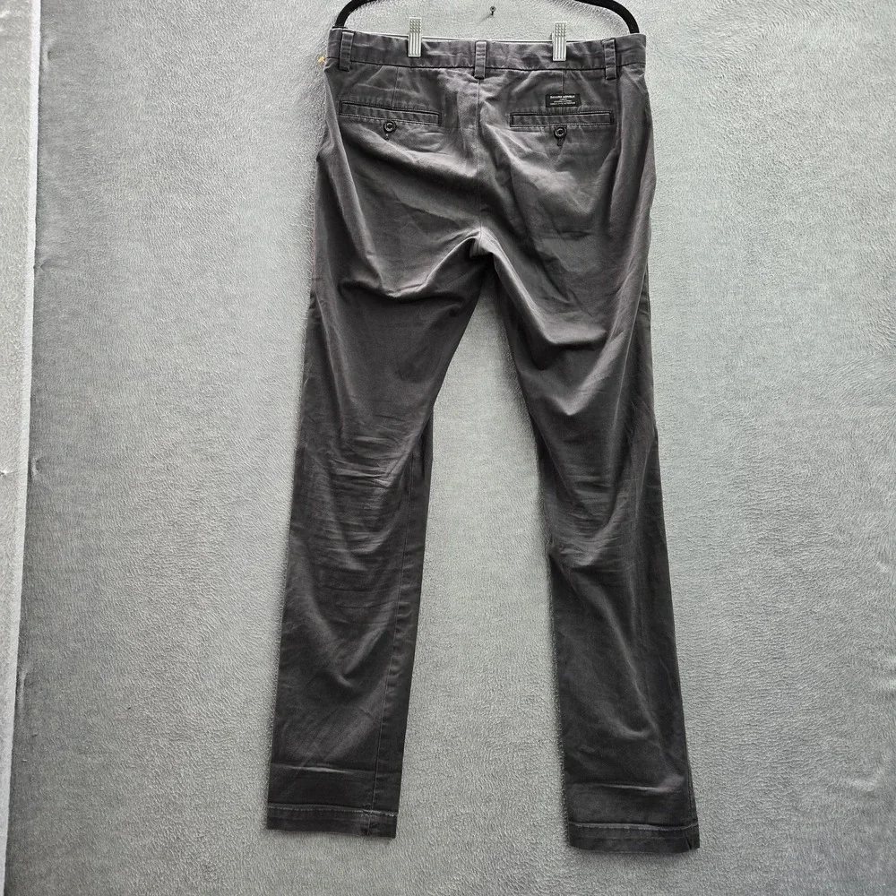 Banana Republic Men Pants 32X34 Gray‎ Chino Skinny Button Slim 33